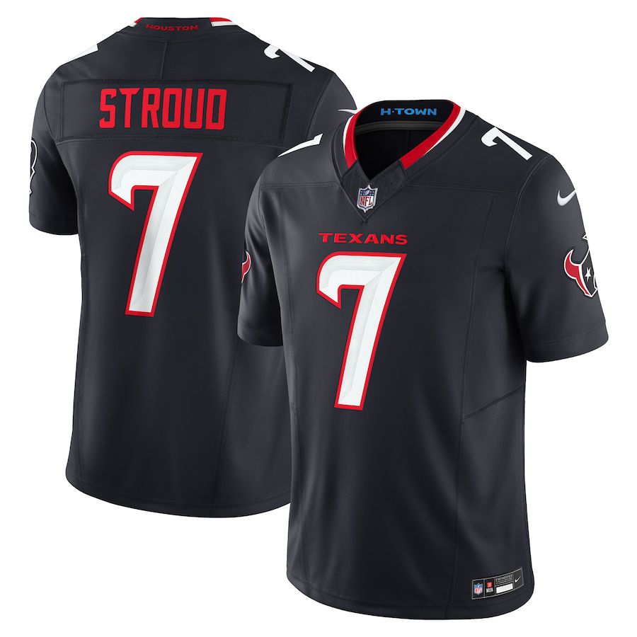 Men Houston Texans 7 C.J. Stroud Nike Navy Vapor F.U.S.E. Limited NFL Jersey